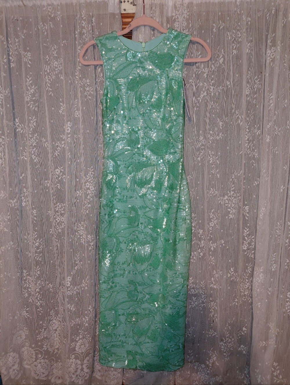 Anthropologie HELSI XS NWT Alex Green Eyed Daisy Dress Sequins $500 - Picture 2 of 3